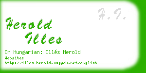 herold illes business card
